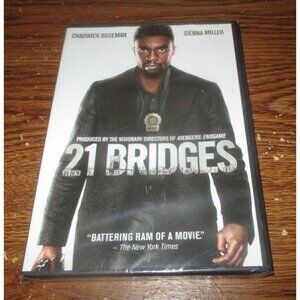 21 Bridges (DVD, Widescreen, 2020) (Unopened) Chadwick Boseman Sienna Miller